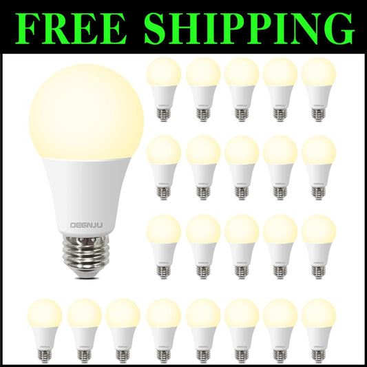Energy Efficient 13W Soft White LED Bulbs - 1500 Lumens, Long Lifespan, 24 Pack