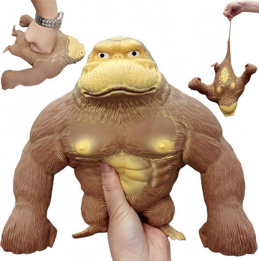 Squishy Stretchy Gorilla Toy - Non-Toxic Decompression Doll for All Ages