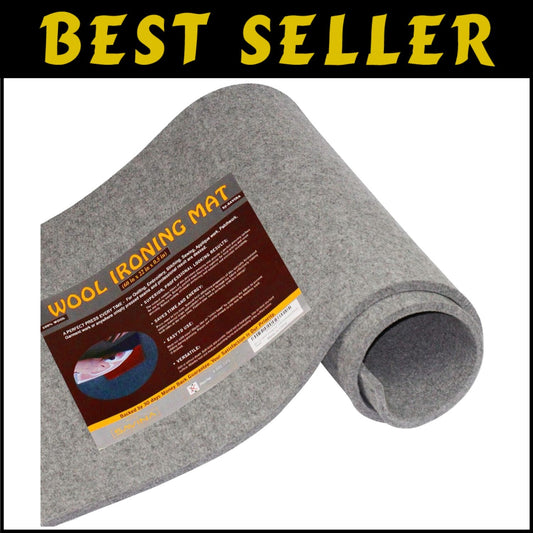 Deluxe 60" x 22" Quilting Ironing Mat - Non-Stretch Wool for Flawless Results