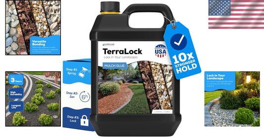 Versatile 1 Gallon Landscaping Adhesive - Locks Down Mulch & Gravel