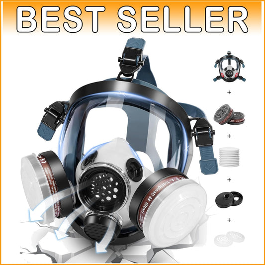 Advanced Full Face Gas Mask for Nuclear & Chemical Protection – Adjustable Fit