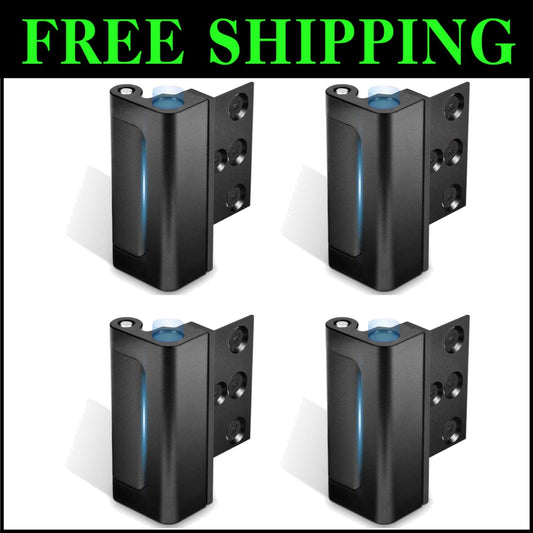 4-Pack Home Security Door Reinforcement Locks - Childproof and Easy to Install
