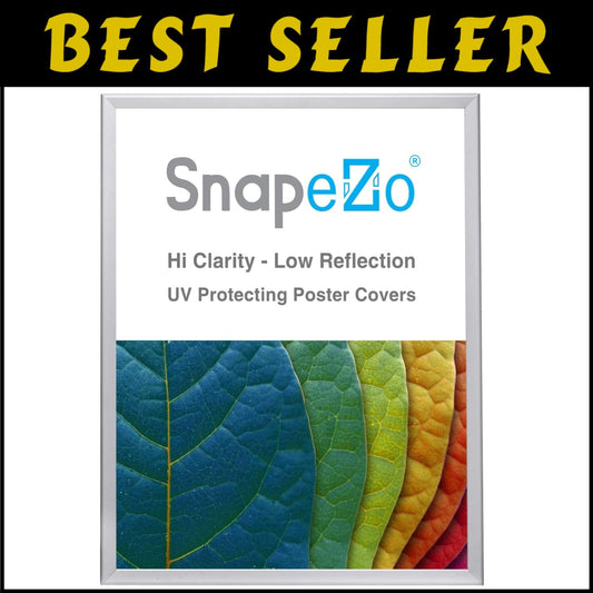 Stylish Front-Loading 36x48 Poster Frame - Silver Aluminum for Modern Displays