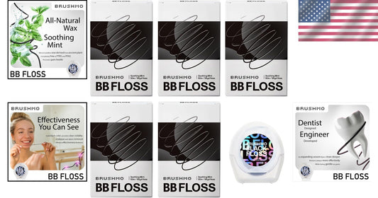 Gentle Black Woven Dental Floss - PTFE Free & Designed by Dentists for Best Care