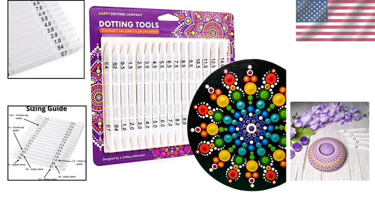 Creative Art Dotting Tools for Rocks & Canvas - Complete 16pc Set, Easy to Clean