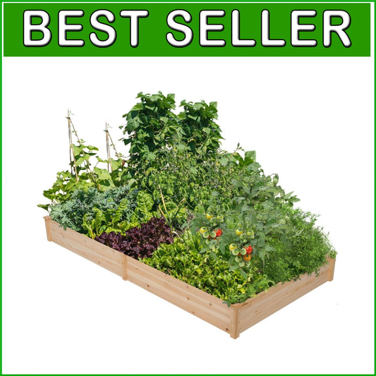 Divisible and Polished 8x4ft Wooden Planter Box – Ideal for Backyard Gardening