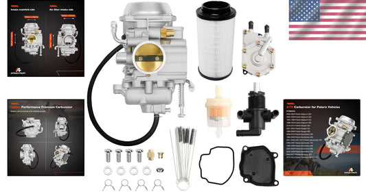 Compact Polaris Carburetor Replacement with Fuel Pump – ATV Essentials 2000-2014