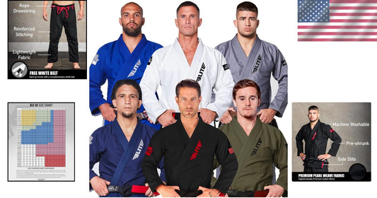 Durable IBJJF Jiu-Jitsu GI for Men - Sweat Dispersing Fabric & Stylish Design