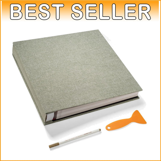 Elegant Linen Scrapbook Album - 4x6, 5x7, 8.5x11 Photos & 120 Sticky Pages