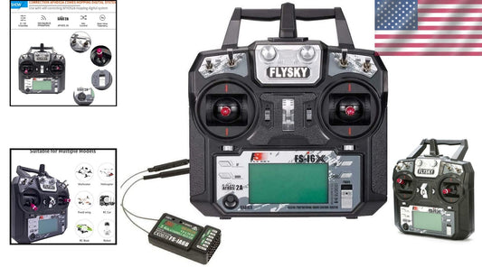 Bidirectional 2.4GHz AFHDS RC System: 6-Channel Transmitter & Receiver Set