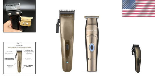 Matte Gunmetal 9V Magnetic Motor Trimmer - All Hair Types, Lightweight Design