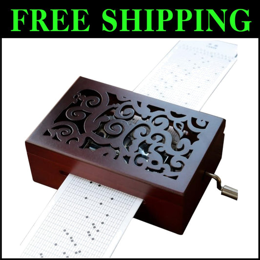 Delightful DIY Music Box: Vintage 30 Note Mechanism with Handcrank & Accessories