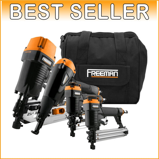 Heavy-Duty Pneumatic Nail Kit with Canvas Bag: Framing & Trim Applications