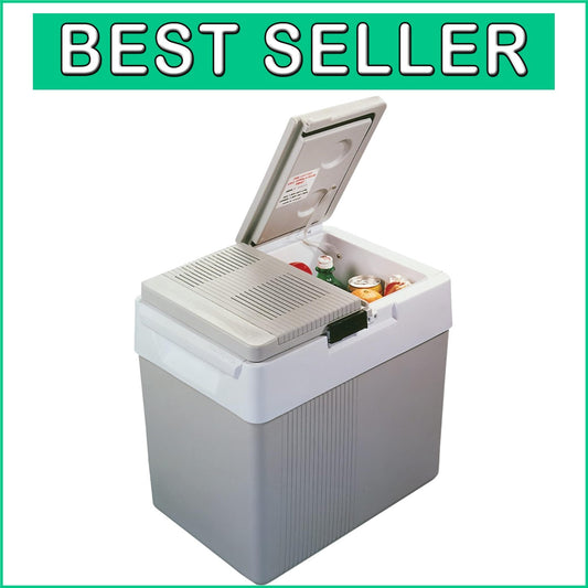 33 qt Electric Cooler/Warm with Split Lid Design – Ideal for Picnics & Camping