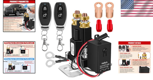 500A Remote Control Battery Disconnect Switch for Enhanced Vehicle Security