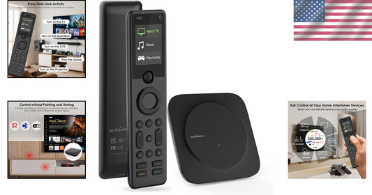 Ergonomic Smart Remote with Backlit Buttons & Hub – Ultimate Home Entertainment