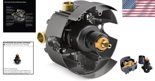 Durable Shower Valve Body & Cartridge Kit for Effortless Temperature Control