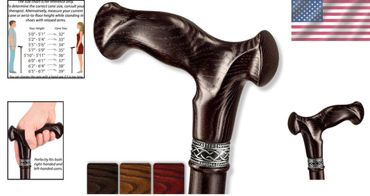 Fashionable & Ergonomic 33-Inch Walking Stick for Unisex Seniors - FSA Eligible