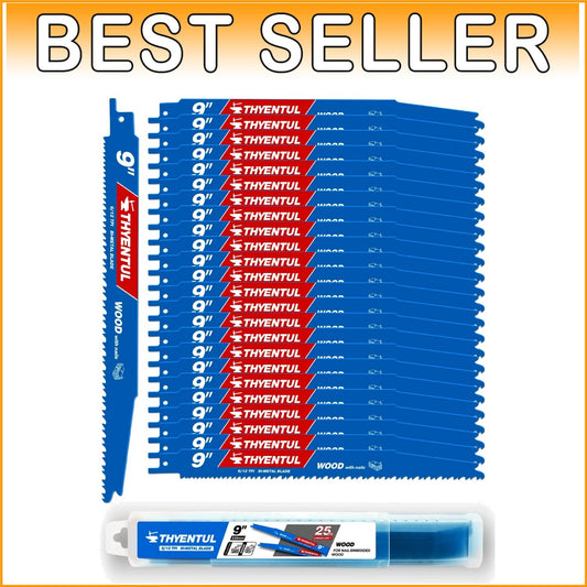 Durable 9-Inch 6/12 TPI Bi-Metal Reciprocating Saw Blades for Heavy-Duty Cutting