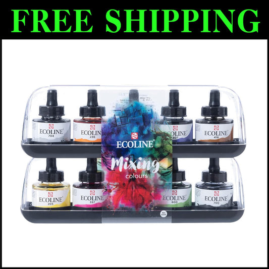 Versatile 10 x 30 ml Liquid Watercolor Painting Set - Waterproof & Brilliant
