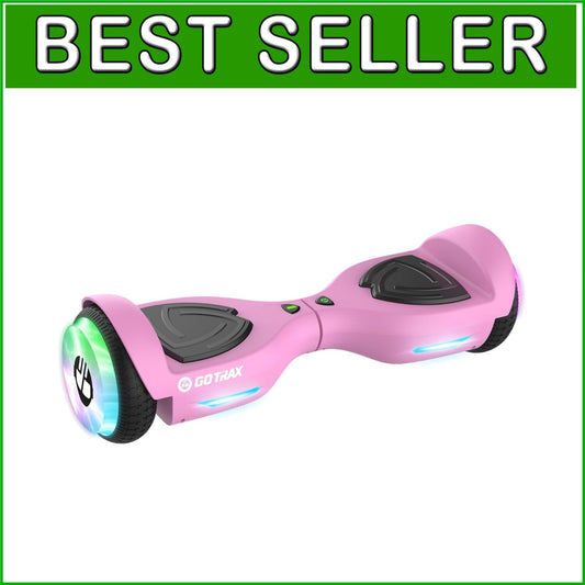 Electric Hoverboard with LED Light Wheels – Up to 6.2mph for Kids Aged 44-176lbs