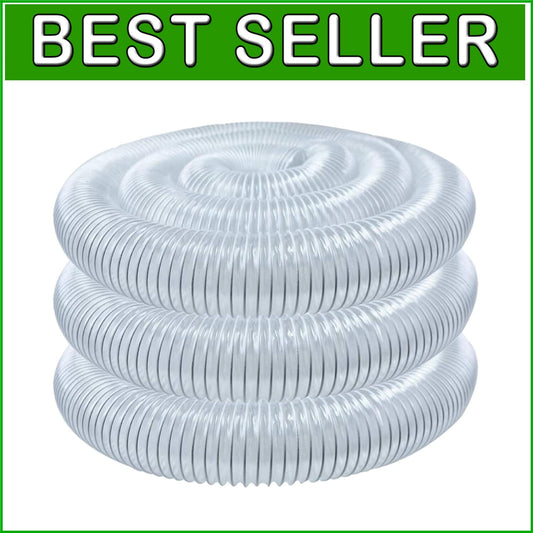 4" x 20' Clear Vinyl Dust Collection Hose - Heavy Duty PVC for Woodworking