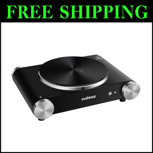 Versatile 1500W Hot Plate for Indoor Cooking - Lightweight & Portable Design