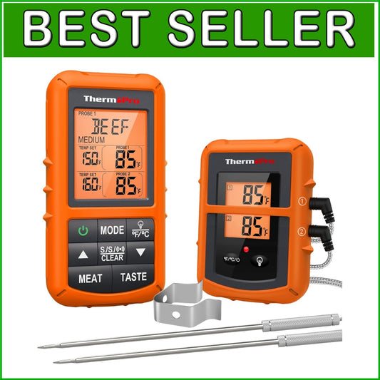 Digital BBQ Meat Thermometer with Dual Probes - Hassle-Free Cooking Made Easy