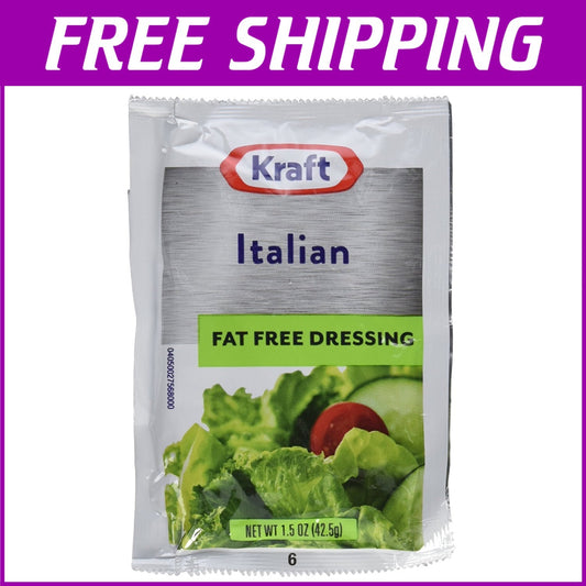 60 Single-Serve Packets of Kraft Fat-Free Italian Dressing - Great for Any Meal!