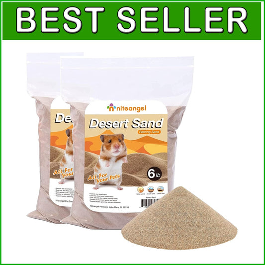 12lb Natural Bath Sand - Dust-Free Solution for Hamsters, Mice & Gerbils