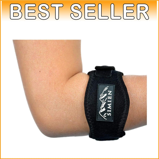 Adjustable Elbow Brace 2-Pack with Compression Pads & E-Book for Active Recovery