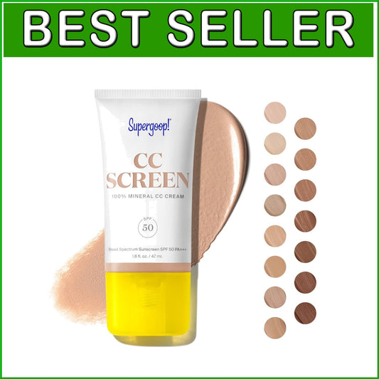 Buildable Coverage 100% Mineral CC Cream with SPF 50 - 15 Shades Available