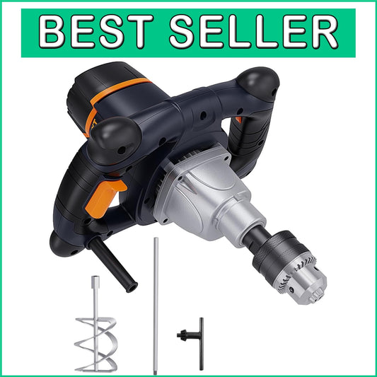 12A Concrete Mixer with Soft Start & 100mm Spiral Paddle - Durable & Efficient