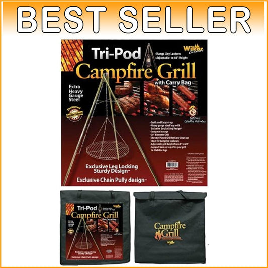 Durable Adjustable Tripod Grill with High Stability for Outdoor Cooking Fun