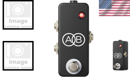 Mini A/B Guitar Signal Switch: Compact Black/Silver Pedal for Musicians