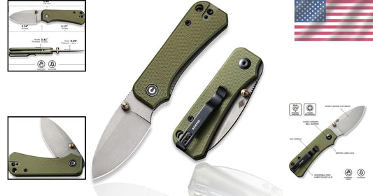 Durable Baby Banter Pocket Knife - 2.34" Nitro-v Blade with Deep Carry Clip