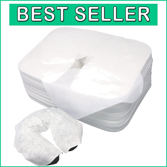500 Count Premium Disposable Face Cradle Covers - Medical-Grade Cotton for Spa