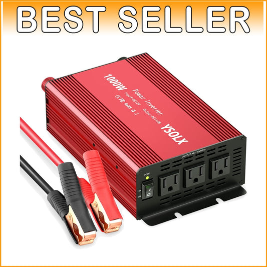 3 AC Outlet 1000W Power Inverter - Ideal Solution for Home & Outdoor Power Needs