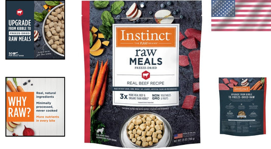 Freeze-Dried Raw Meals Beef Dog Food, 25 Oz. - For Lean Muscles & Vitality