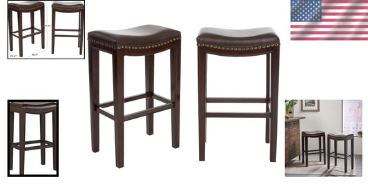 Christopher Knight Avondale Brown Backless Bar Stools - 2-Pc Set, 30'' Height