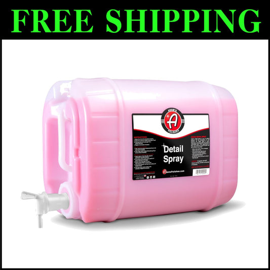 Adam's 5-Gallon Detail Spray: Premium Polish & Wax Booster for Stunning Shine