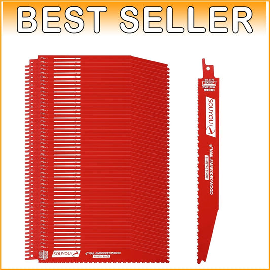 Heavy-Duty Bi-Metal Reciprocating Saw Blades - 50-Pack with Protective Coating