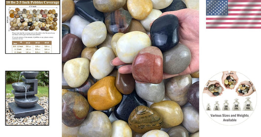 Multi-Purpose 20 lb River Rocks - Ideal for Gardens, Aquariums, DIY Projects