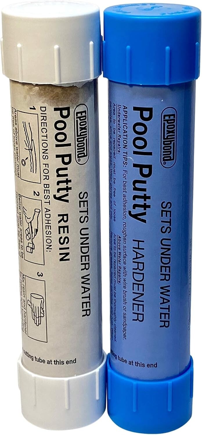 All-Purpose 14oz White Epoxy Putty - Underwater Sealer for Pools, Auto, and Home