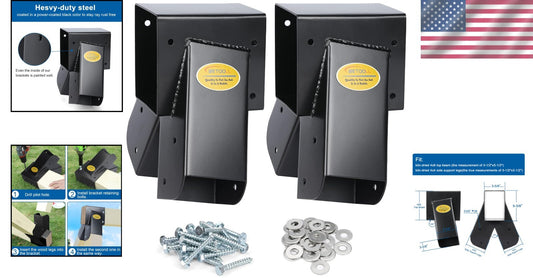 Durable Heavy Gauge Steel Swing Brackets - Complete Set for A-Frame Construction