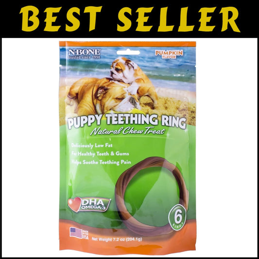 Effective Pumpkin Teething Rings for Puppies - 24 Pack with Dental Benefits