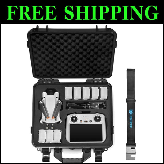 Waterproof Hard Carrying Case for DJI Mini 4 Pro/3 Pro Drones & Accessories
