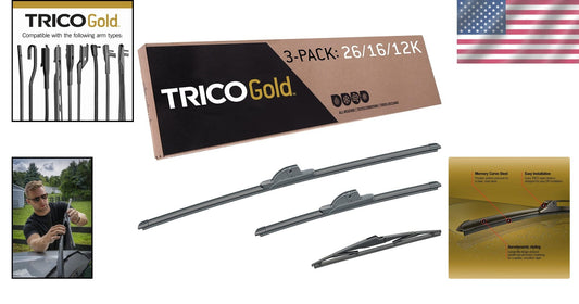 Easy Installation Gold Wiper Blade Kit - 3-Piece Set for Kia Sorento 2016-2020
