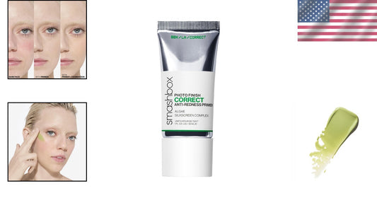 Vegan Anti-Redness Makeup Primer - Green-Toned Soothing Gel for Flawless Skin