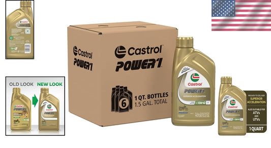 Advanced 4T Synthetic Motorcycle Oil 10W-40 - 6 Quarts for Superior Engine Care